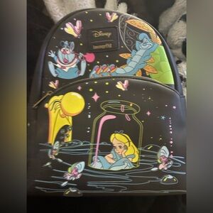 Loungefly Black and Blue Alice in Wonderland Backpack